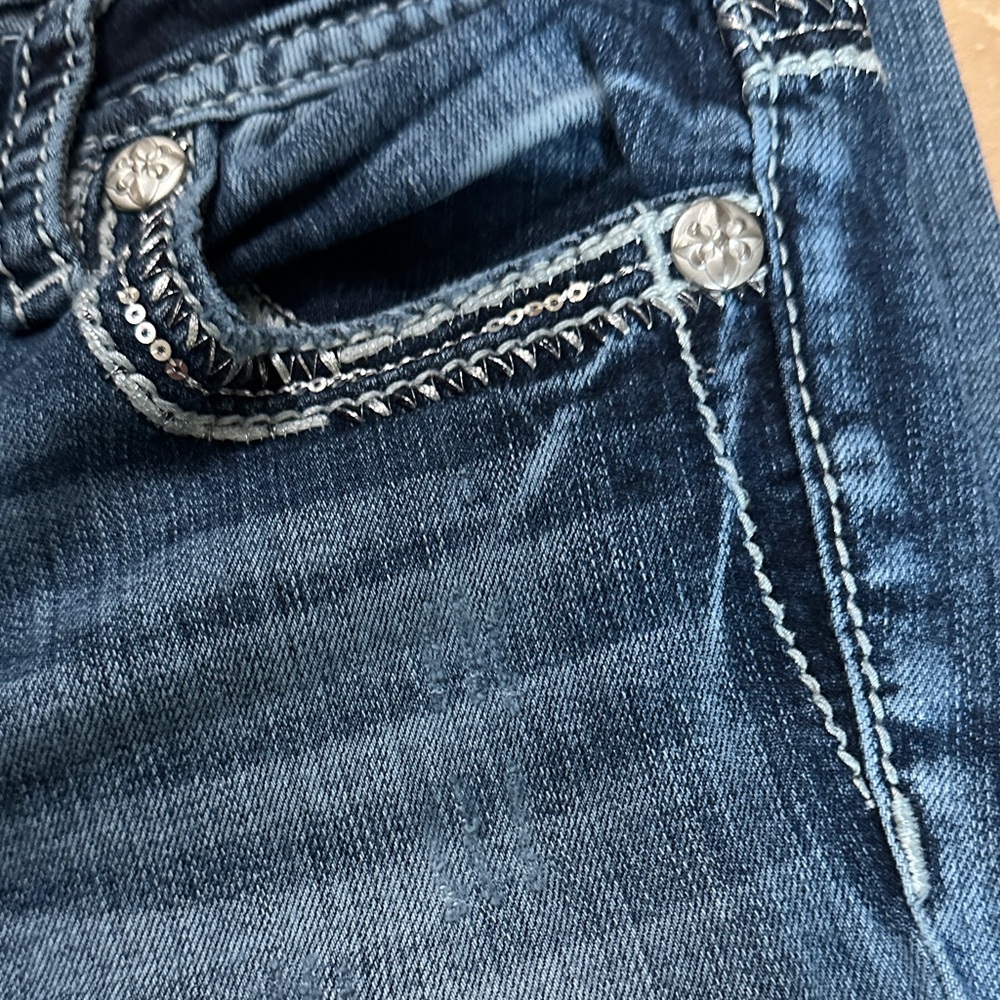 Miss Me Dark Blue Embellished Jeans - Picture 4 of 6